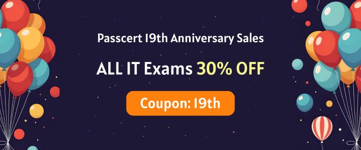 Passcert 19th Anniversary Sales